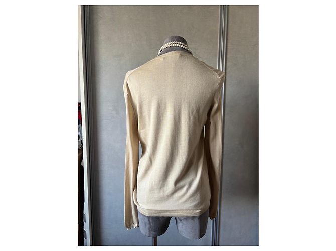Christian Dior Kaschmir-Seiden-Pullover Beige - Ansicht 7