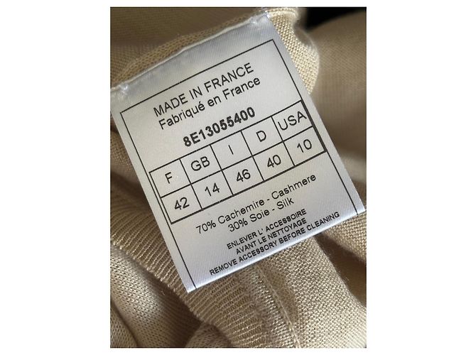 Christian Dior Kaschmir-Seiden-Pullover Beige - Ansicht 9