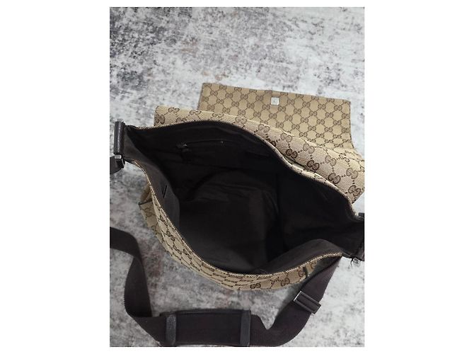 Bolso Gucci GG Supreme Canvas Marrón Beige - vista 12