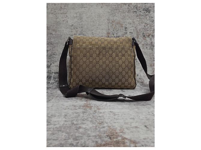 Bolso Gucci GG Supreme Canvas Marrón Beige - vista 7