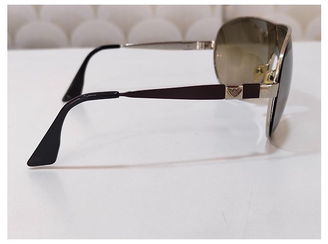 Emporio Armani EA 9701/S Occhiali da sole aviator argentati - vista 5