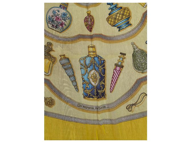 Hermès Carré 90 Foulard in seta Jaune Flacon - vista 6