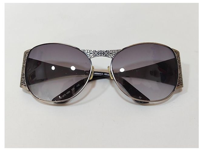 Kenzo Sonnenbrille aus silberfarbenem und schwarzem Metall - Ansicht 9