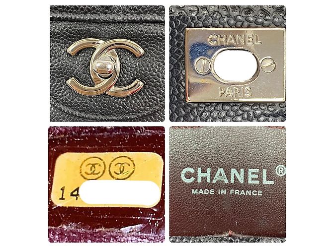 Timeless Borsa Chanel Flap Bag Classic Medium in pelle nera - vista 10