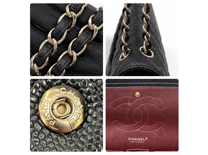 Timeless Borsa Chanel Flap Bag Classic Medium in pelle nera - vista 11