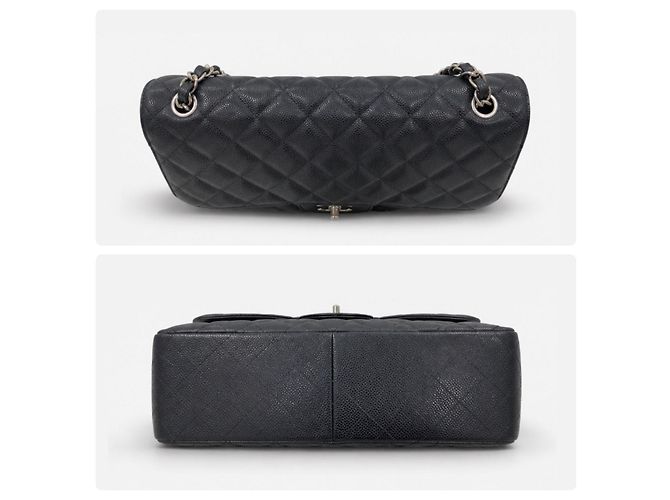 Timeless Borsa Chanel Flap Bag Classic Medium in pelle nera - vista 5