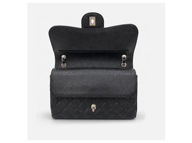Timeless Borsa Chanel Flap Bag Classic Medium in pelle nera - vista 7