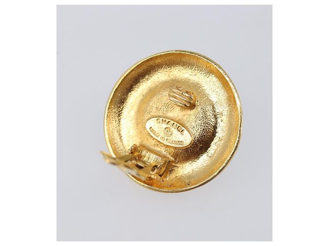 Chanel Vintage CC Round Clip-On Metal with Gripoix - Ansicht 7