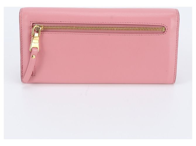 Portafoglio bi-fold in pelle rosa Miu Miu - vista 2