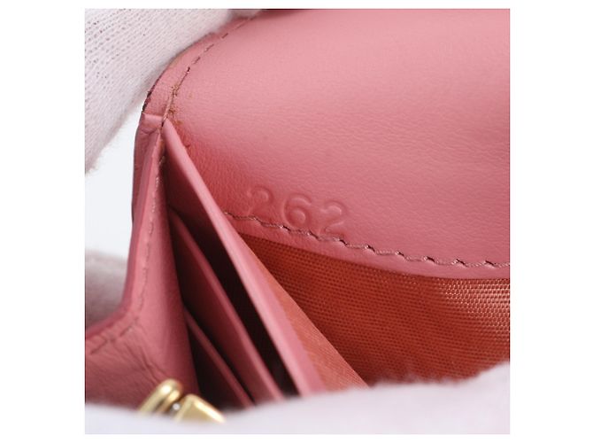 Portafoglio bi-fold in pelle rosa Miu Miu - vista 9