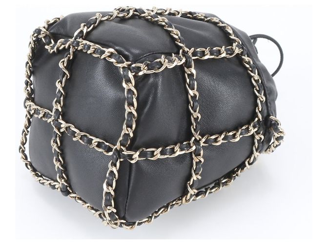 Chanel Schultertasche mit Kette aus Lammleder - Ansicht 5