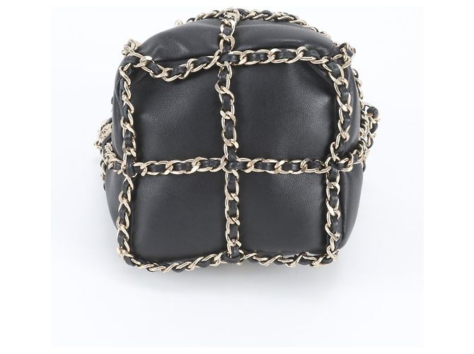 Chanel Schultertasche mit Kette aus Lammleder - Ansicht 6
