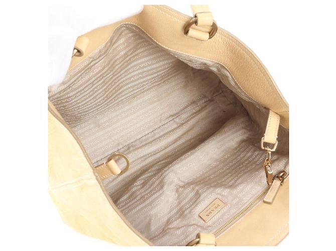 Borsa Tote in pelle Prada Triangle Logo - vista 7