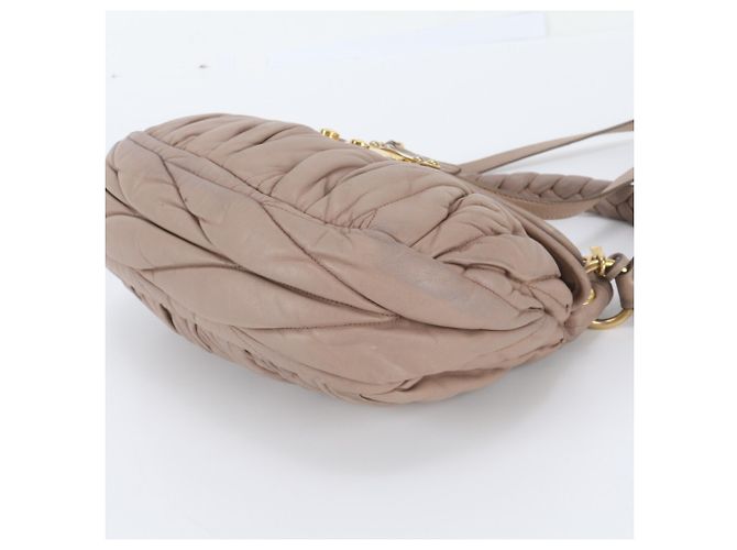Bolsa de Ombro 2-Way Miu Miu Matelassé em couro Coffer - vista 5