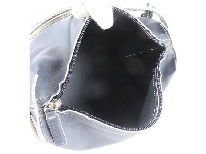 Bolsa de mão em couro azul marinho Loewe - vista 7