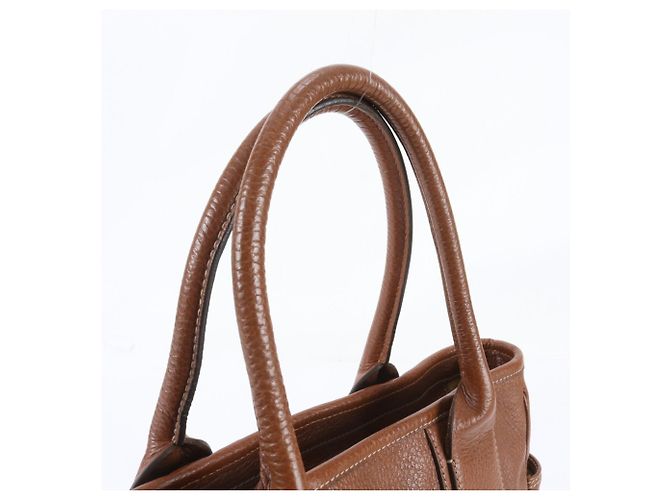 Saco Tote e de Ombro Burberry em couro castanho - vista 2