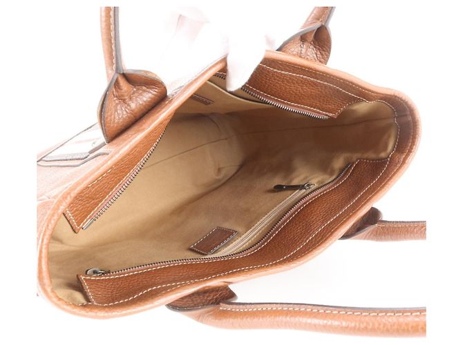 Saco Tote e de Ombro Burberry em couro castanho - vista 7