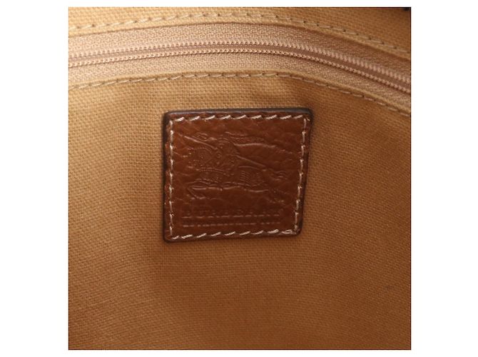 Saco Tote e de Ombro Burberry em couro castanho - vista 8