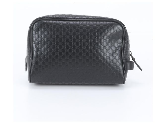 Pouch Gucci Micro Guccissima GG in pelle - vista 3