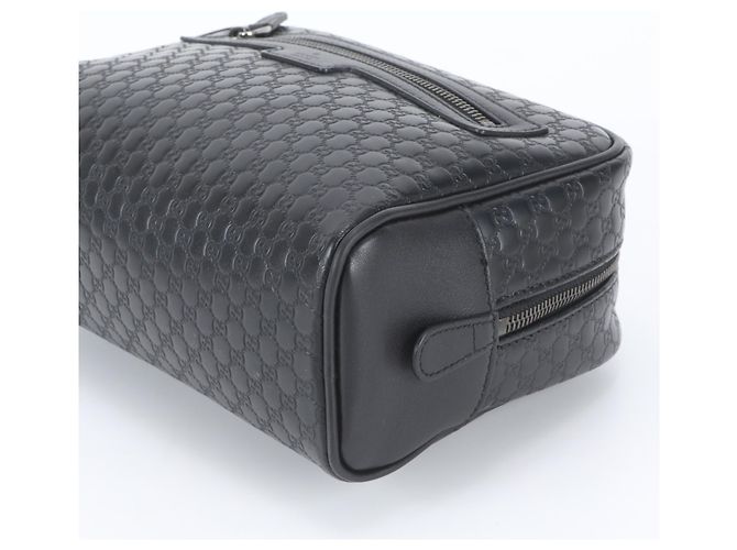 Pouch Gucci Micro Guccissima GG in pelle - vista 4
