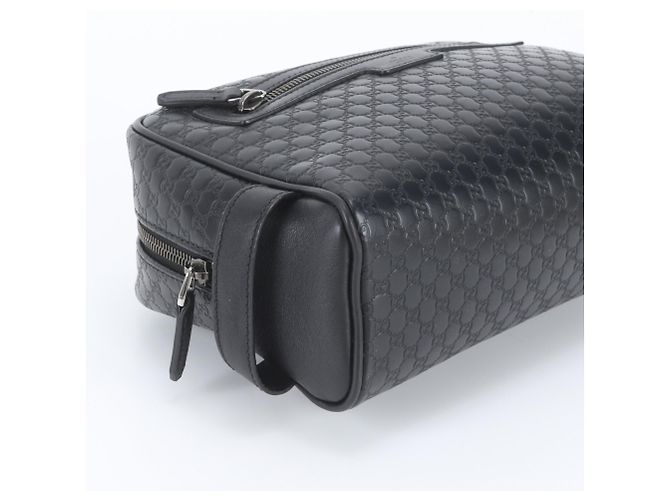 Pouch Gucci Micro Guccissima GG in pelle - vista 5