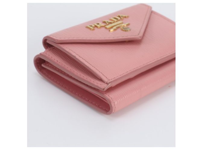 Portafoglio tri-fold Prada in pelle Saffiano - vista 5
