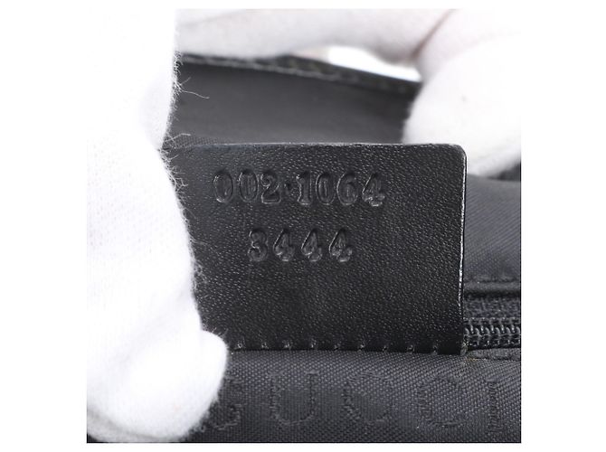 Gucci Jackie 002 1064 Shopper aus schwarzem Leder - Ansicht 9