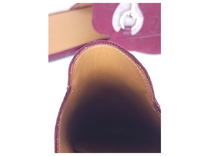 Mules Gucci en lona monogramada burdeos - vista 11