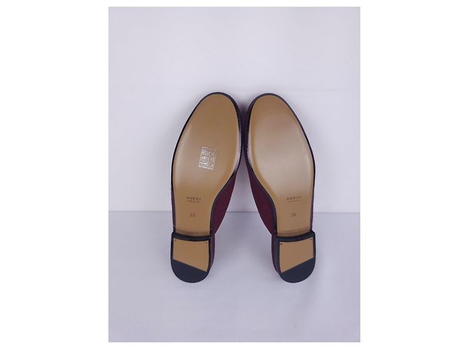 Mules Gucci en lona monogramada burdeos - vista 7