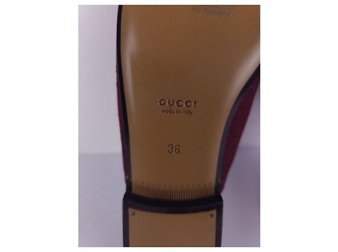 Mules Gucci en lona monogramada burdeos - vista 9