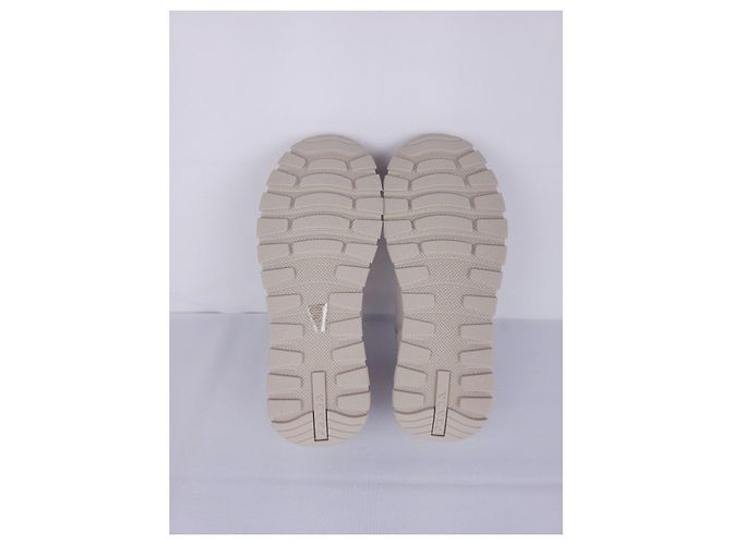 Promenade Prada sneakers in beige leather and suede - view 11