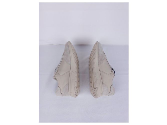 Promenade Prada sneakers in beige leather and suede - view 8