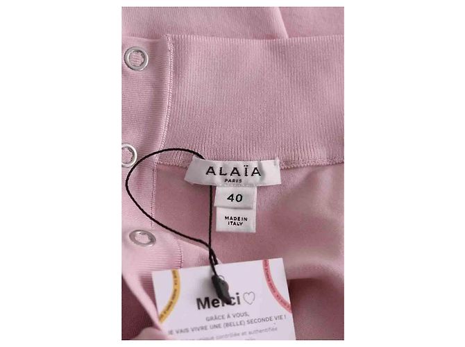 Alaïa Pink Viscose Top - view 4