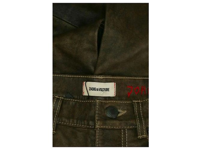 Zadig & Voltaire Pantaloni dritti John marroni - vista 5