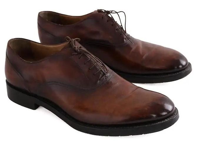 Chaussures à lacets Berluti en cuir marron - vue 3
