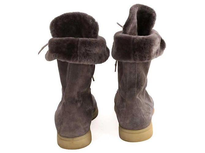 Loro Piana Grey Deerskin Boots Size 44 - view 2
