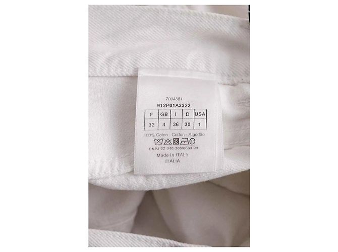 Jeans retos brancos Dior de algodão - vista 6