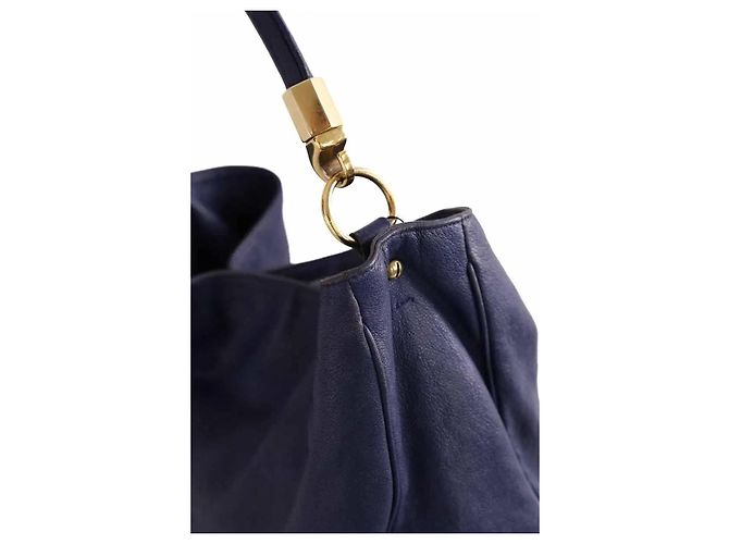 Borsa a mano Yves Saint Laurent in pelle blu - vista 2