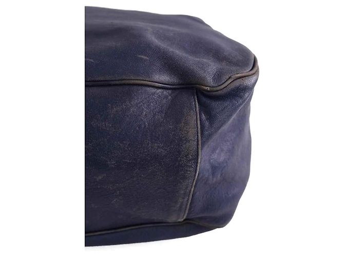 Borsa a mano Yves Saint Laurent in pelle blu - vista 3