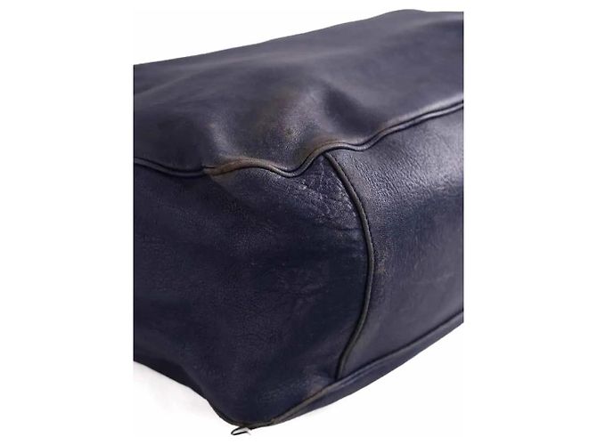 Borsa a mano Yves Saint Laurent in pelle blu - vista 4