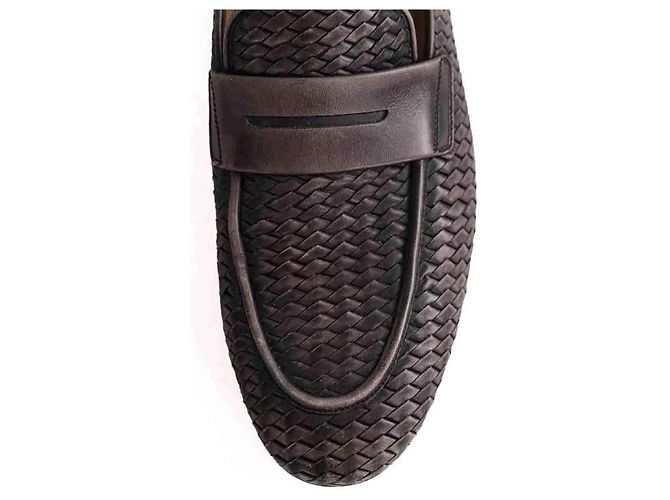 Mocassini Salvatore Ferragamo in pelle grigia - vista 4