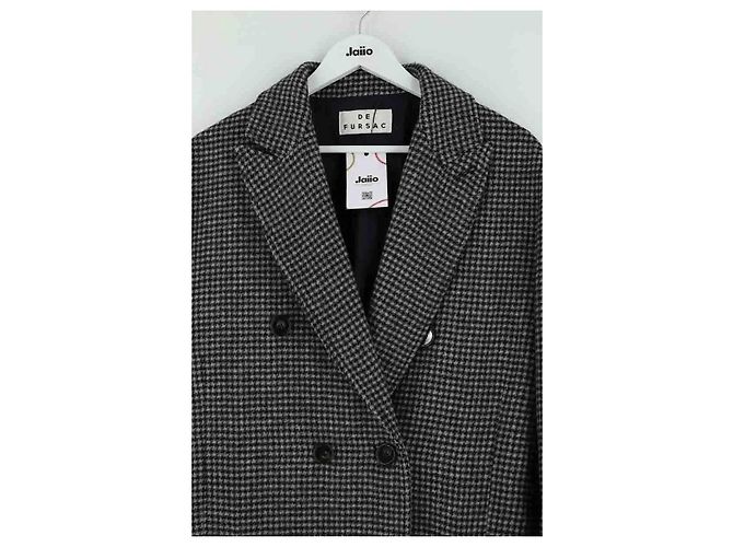 Autre Marque De Fursac Grey Wool Coat - view 2