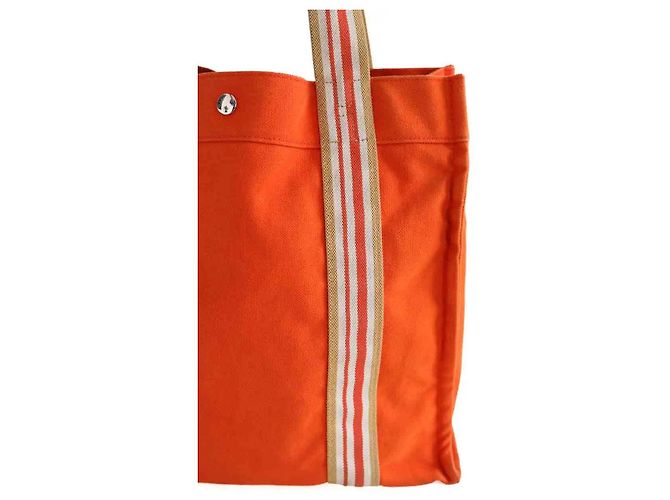 Hermès Sac de plage Toto orange - vue 4