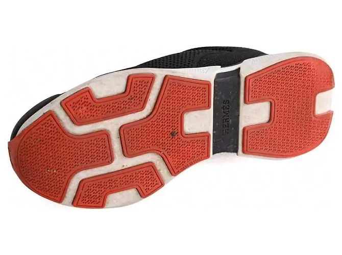 Sneakers Hermès in tessuto nero - vista 6