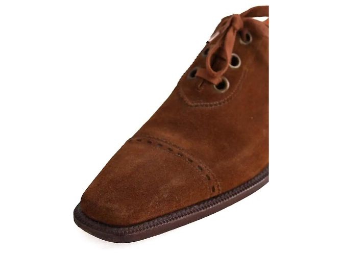 Scarpe stringate Etro in camoscio marrone - vista 4