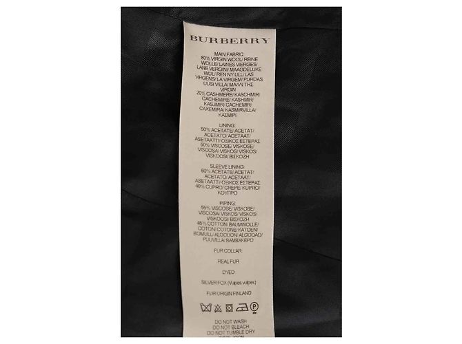 Abrigo de lana negro Burberry - vista 6