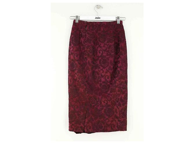 Dolce & Gabbana bordeaux Rock aus Baumwolle - Ansicht 3