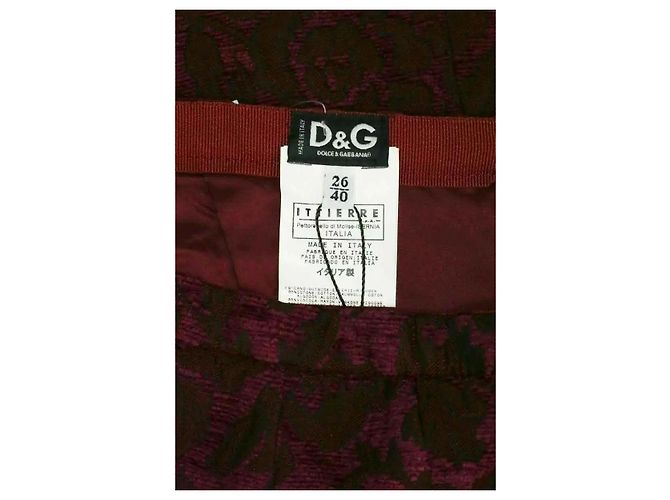 Dolce & Gabbana bordeaux Rock aus Baumwolle - Ansicht 5