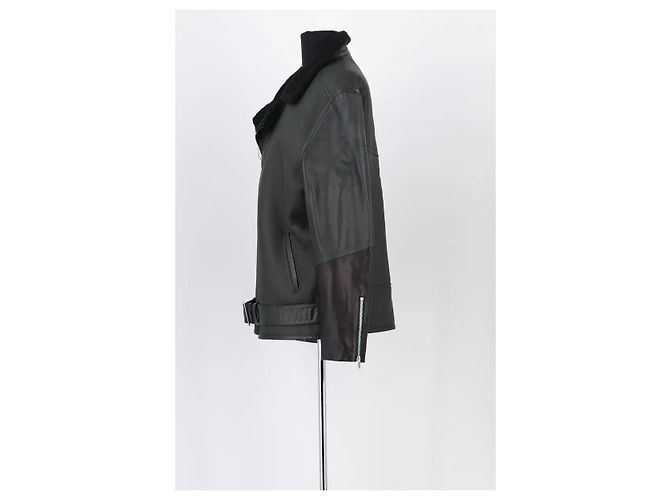 Autre Marque Giacca Alice Balas in pelle nera - vista 3