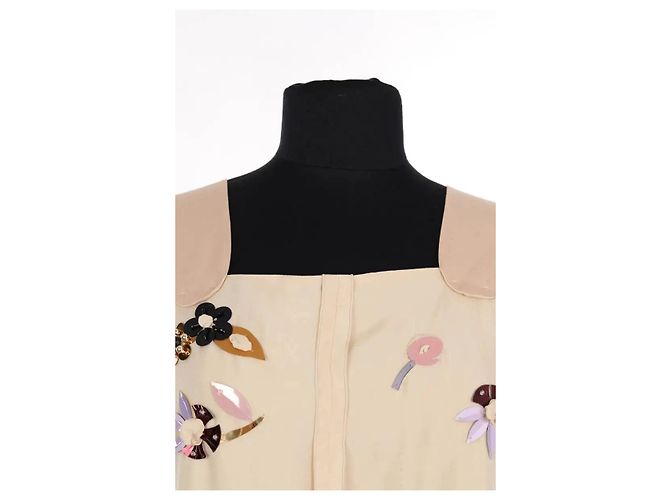 Vestido de seda beige Miu Miu - vista 2